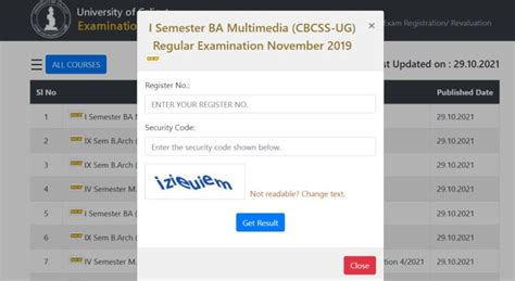 how to get old results of calicut university 2021